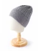 35% Cashmere Blend Thick Vintage Cable Beanies Women Solid Ribbed Hem Soft Knitted Cap Hat Wool Autumn Winter Warm Skull Caps 2