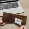 Airtag Men's Wallets RFID Genuine Leather Trifold Wallets For Men With ID Window And Credit Card Holder 5