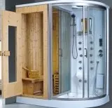 66.9”X43.3“X84.6” Dry & Wet Combined Sauna Room Steam shower cabin Cabin A-018 photo review