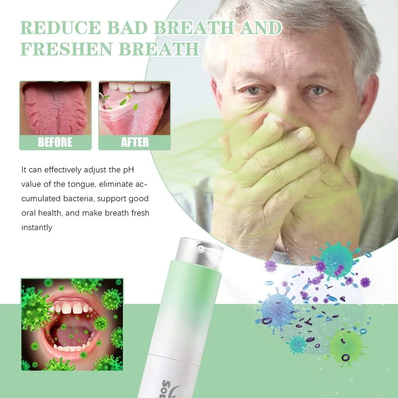 Fissured Tongue Relief Spray Teeth Clean Deodorant Prevent Calculus Remove Bad Breath Supplies Deodorizing Oral Spray 2