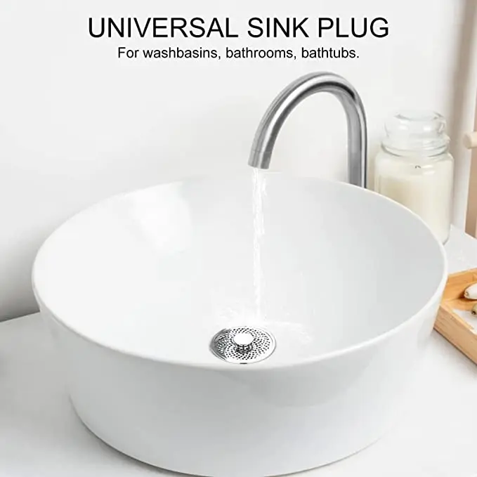 

Household Brass Sink Filter Waste Plug Hair Catcher Drains Bathroom Floor Drain Kitchen Anti-clog Strainer Accessories