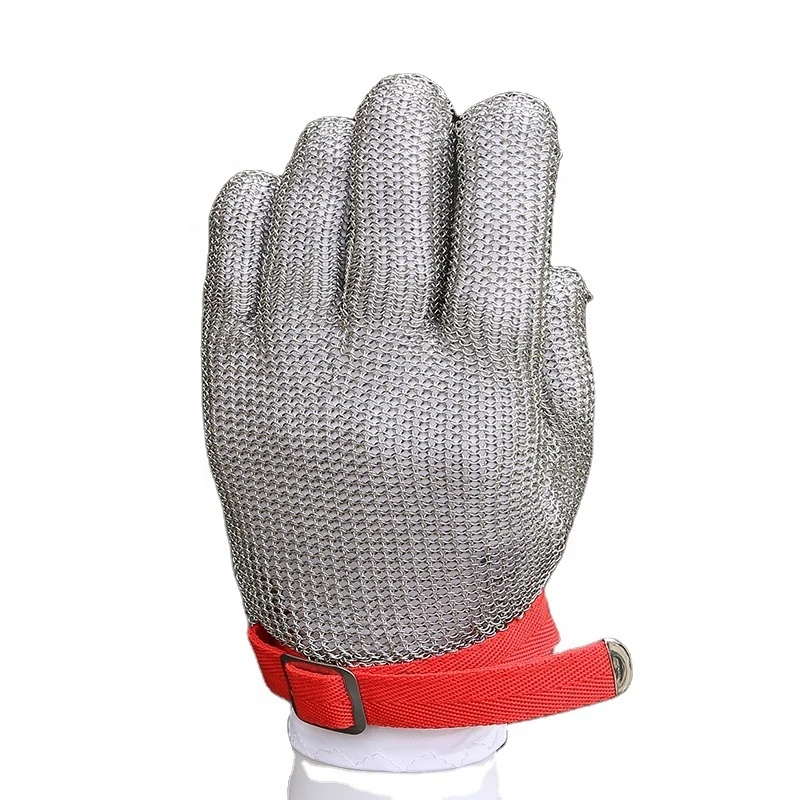 

Stainless Steel Wire Mesh Butcher Cut Resistant Safety Gloves Meat Cutting Gloves