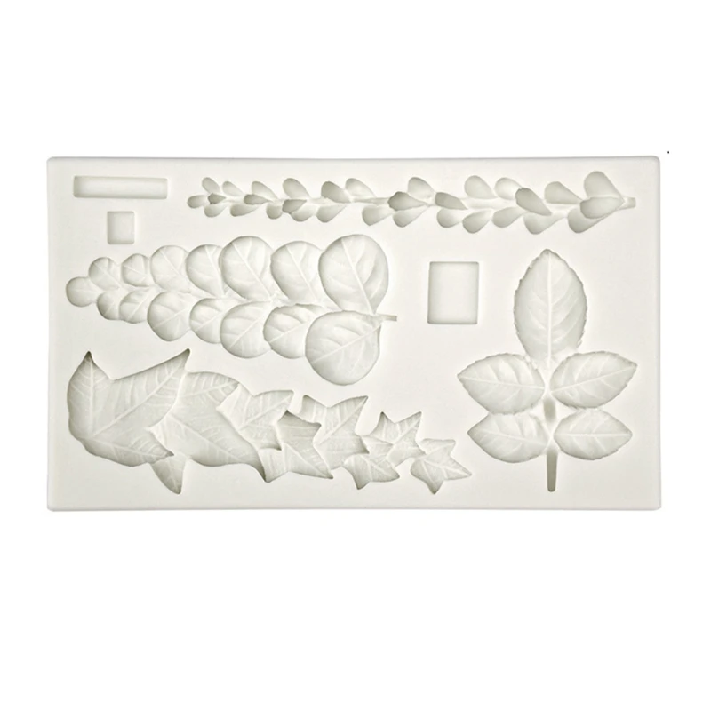 

Succulent Leaf Silicone Material Fondant Moulds for DIY Candy Cake Fondant D08D