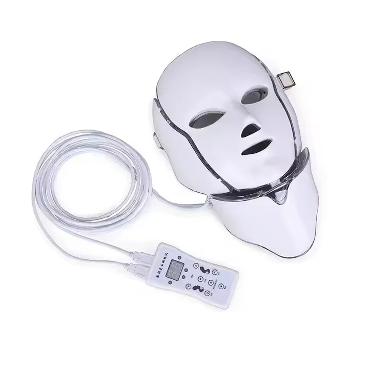 LED Facial Mask 7 Colors Light Therapy Skin Rejuvenation Acne Treatment Beauty Face Mask Machine Anti-Aging Wrinkle Reduction