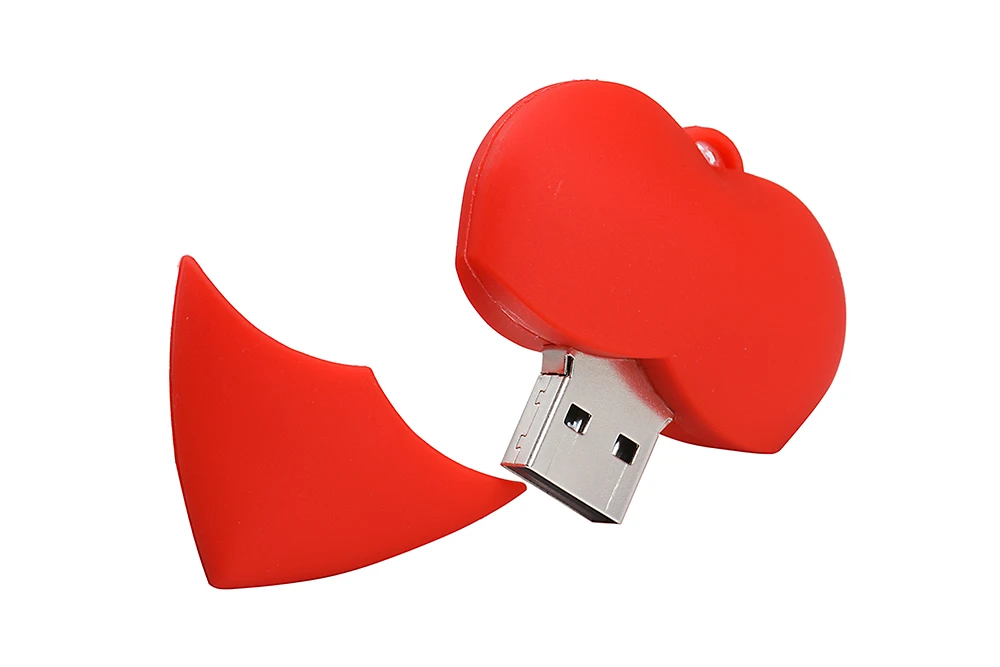 Cartoon Red love Flash Drive 64 GB Pen Drive USB 2.0 Memory Stick 32 GB Portachiavi regalo U Disk Regali di nozze 16 GB 8 GB 4 GB_voghion.com