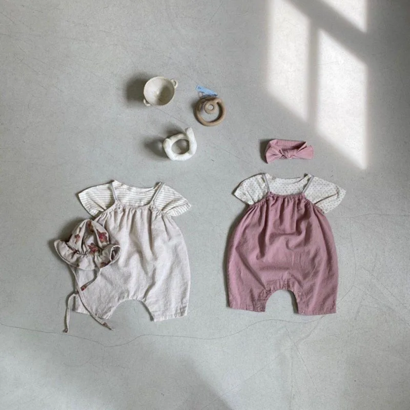 Baby Bodysuits classic 2022 New Baby Summer Loose Romper Cute Infant Sleeveless Jumpsuit Boys Girls Cotton Overalls Thin Baby Clothes 0-24M best baby bodysuits