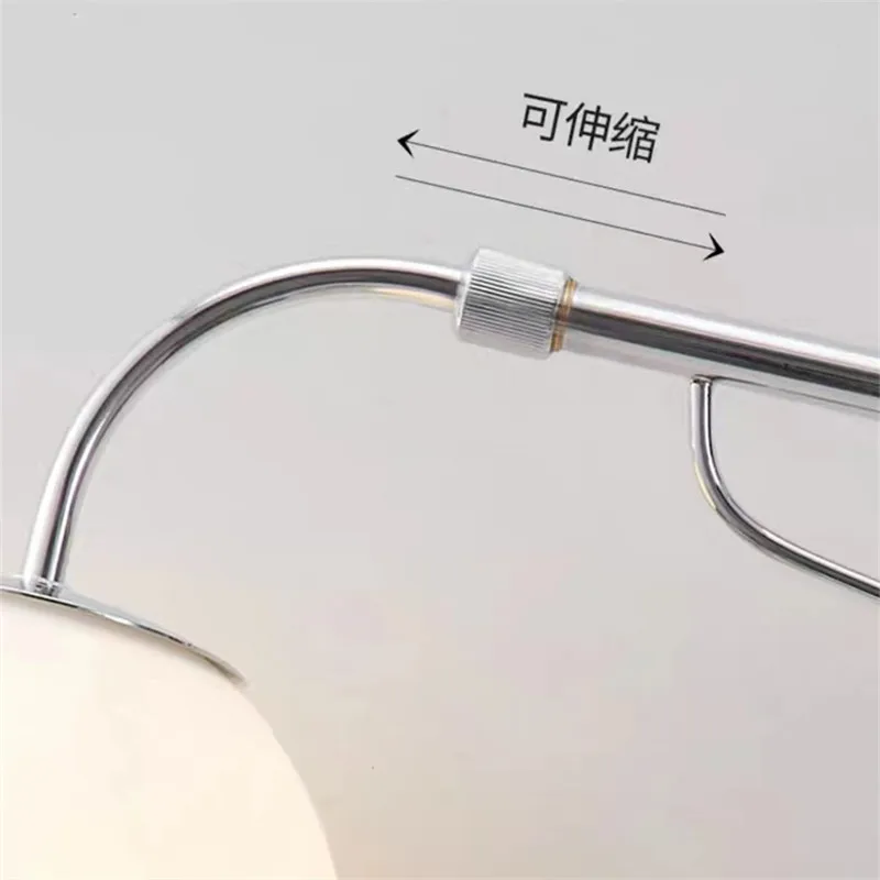 Bellman Plug In Wall Lamp LED Rocker Arm glass ball light for reading simple Living Room sofa Retractable Bedroom Bedside lamp 5