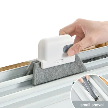 Spazzola per la pulizia delle scanalature delle finestre, testa sostituibile, detergente per binari per davanzali delle porte e finestre, spazzole per la pulizia degli spazi tra i pavimenti della cucina portatili 1