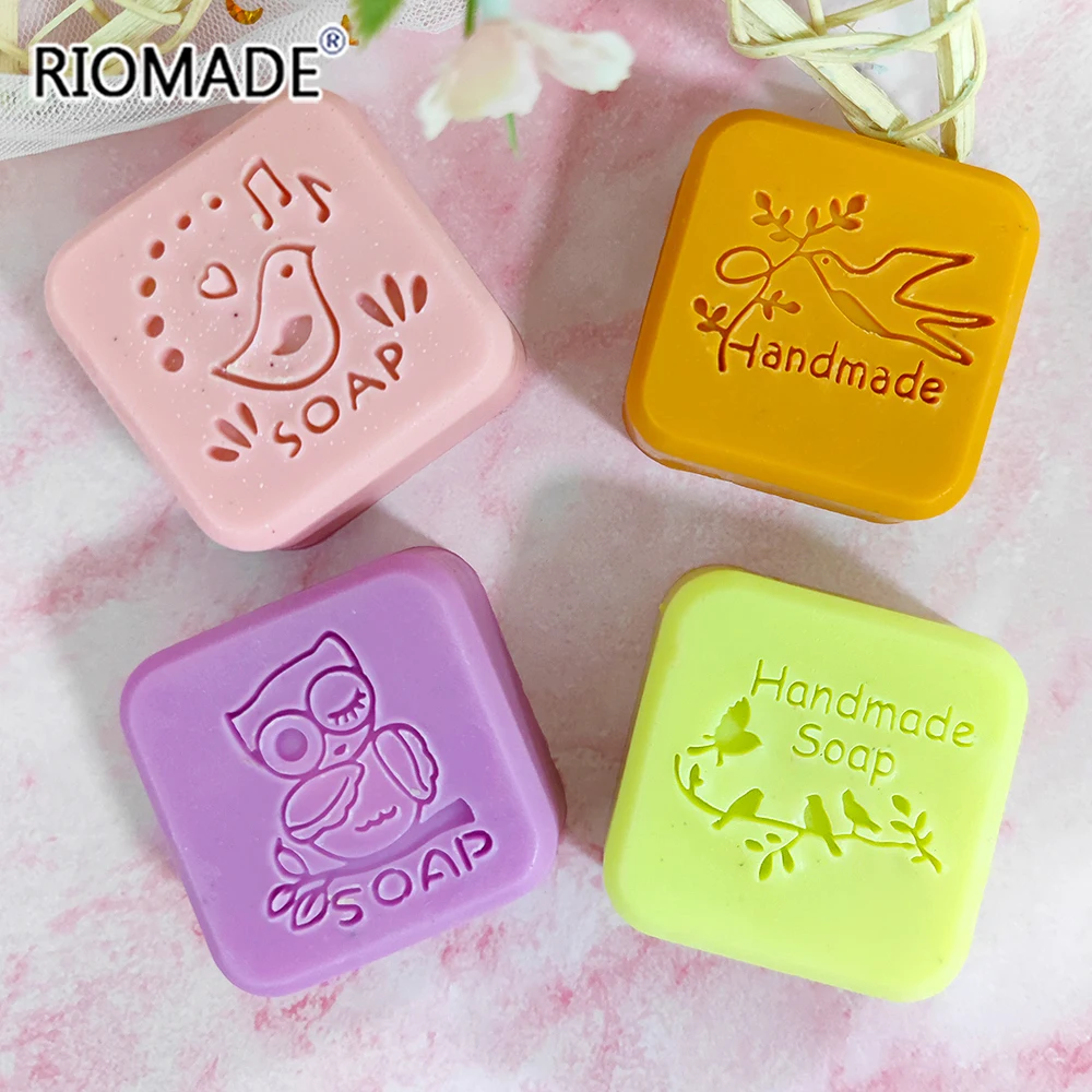 Handmade Soap Stamp Natural Acrylic Craft Play Doh Bird stamps