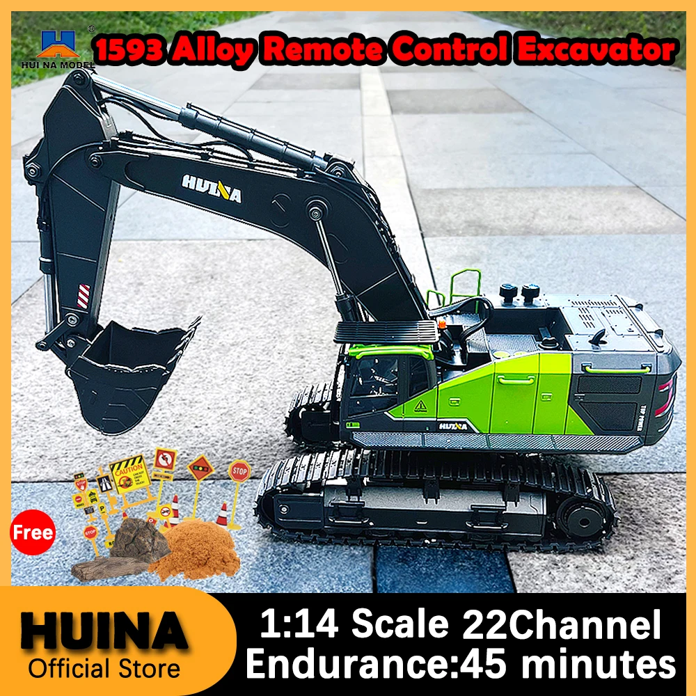 HUINA1593114RCTruckRemoteControlExcavatorRadioControlledCar