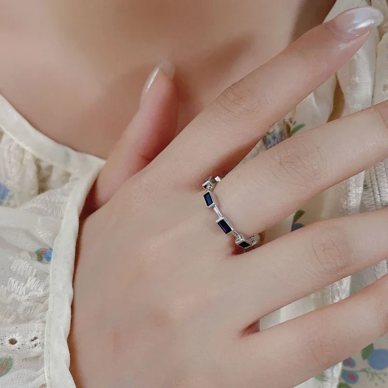 

Женское кольцо из серебра 2023 пробы, в японском и южнокорейском стиле