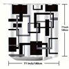 Geometric Black & Gray Print Shower Curtain - Waterproof, Includes Hooks, 180.34cm x 180.34cm - Modern Bathroom Decor 5