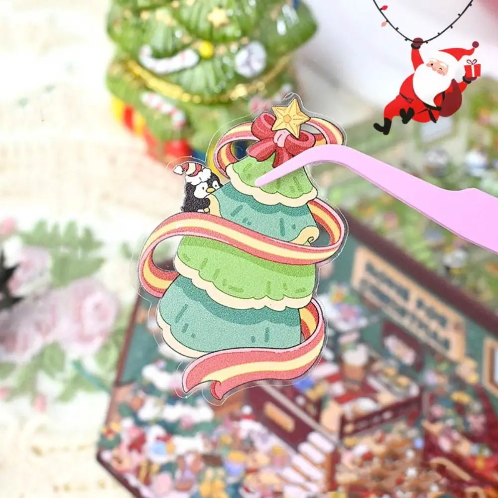 3D Stickers Miniature Scene 3D Landscaping Stickers Christmas Storage Landscape Decorative