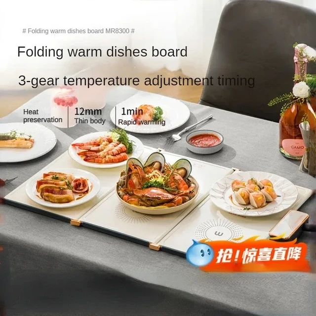 Kitchen heating food warming plate household hot food warmer plate
