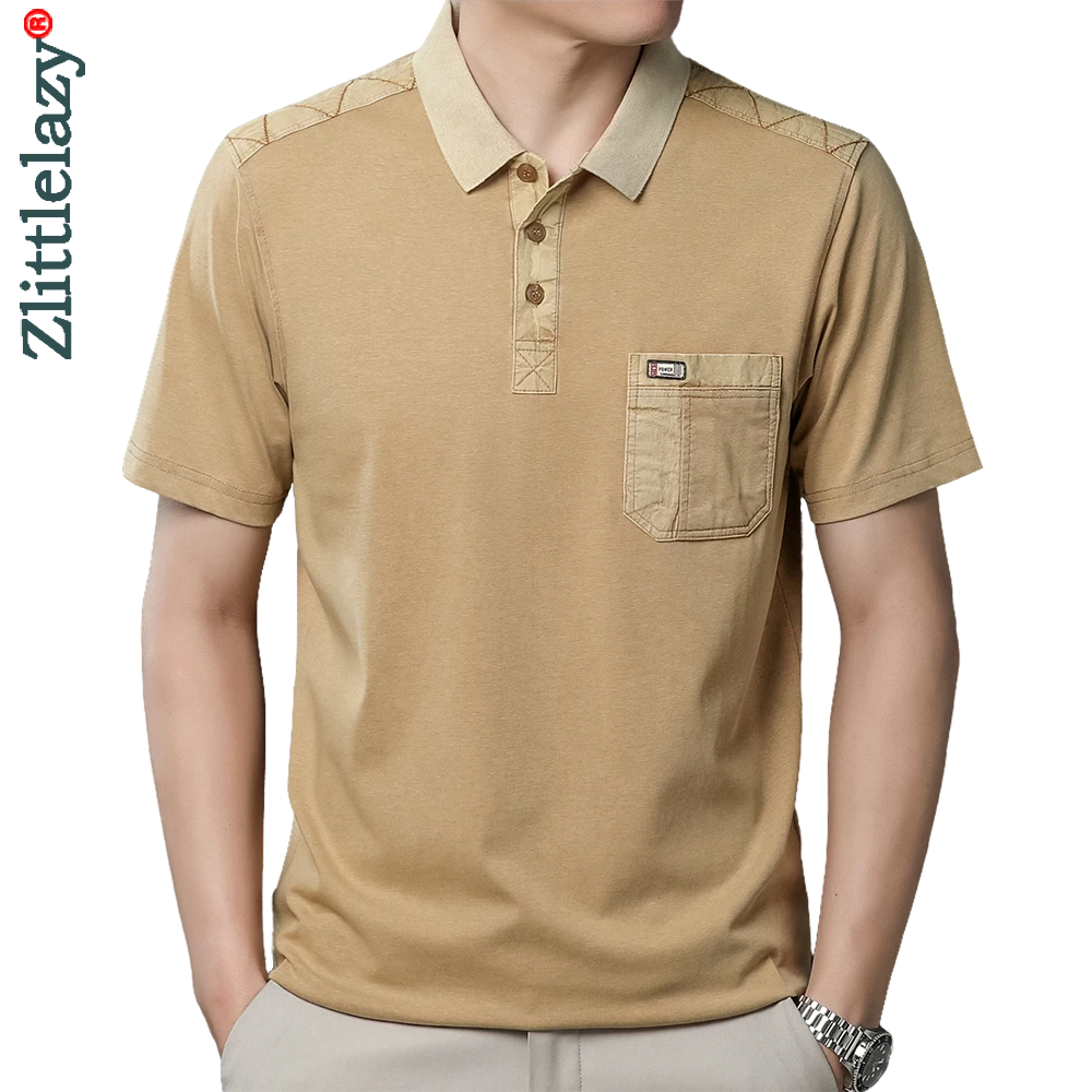 2022 New Brand Fashion Cotton Big Pocket Mens Clothes Polo Shirts For ...