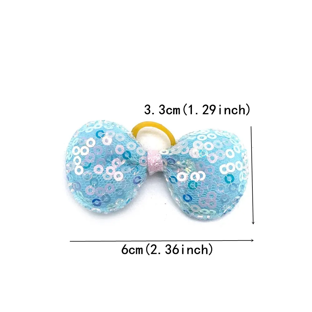 20pcs Small Dog Hair Bows Pet Dog Hair Accessories Bows Cat Bows with Rubber Bands for Small Dogs Yorkshire Hair Decorate 2
