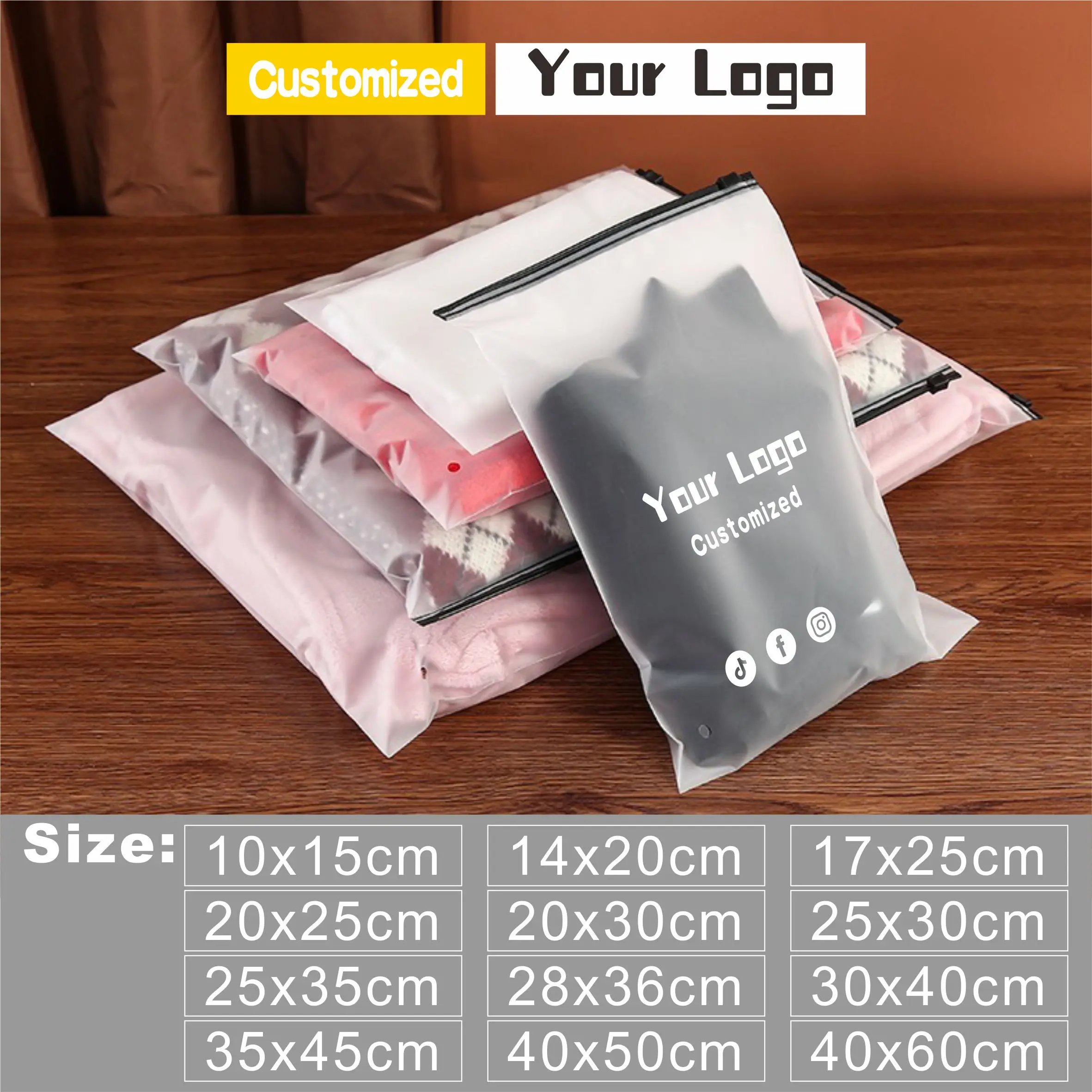 2022 Wholesale Custom Ziplock Biodegradable Bags Clothes Packaging Bag  Frosted Zipper Plastic Bags - China Biodegradable Bag and Clothing Bags  price