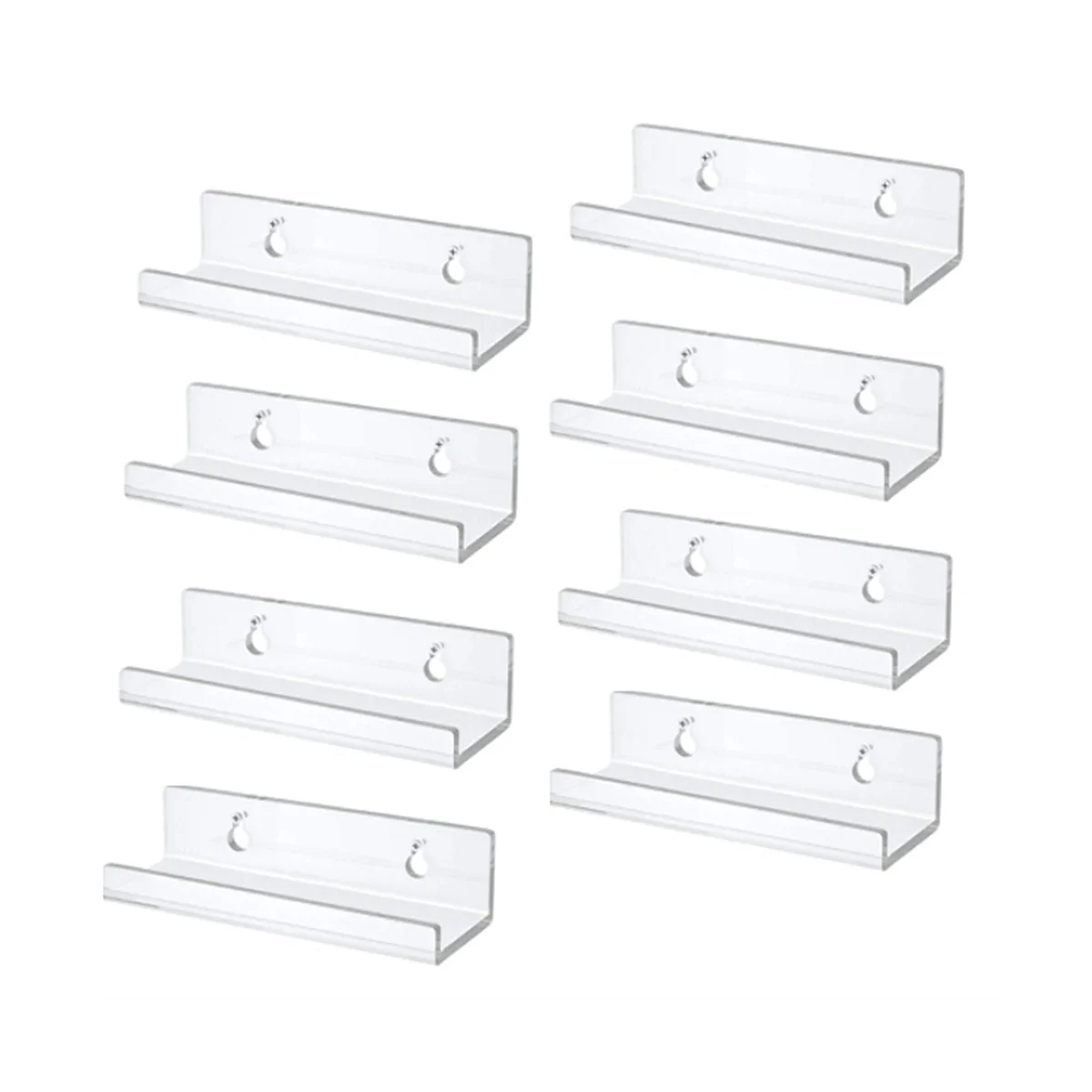 

Clear Vinyl Record Shelf Wall Mount 8 Pack,Acrylic Album Record Holder Display,Vinyl Record Shelf Stand