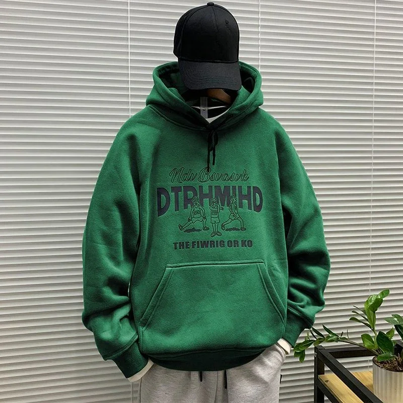 thumbnail image 1 of Sudadera con capucha para hombre, nueva sudadera de estilo coreano, sudadera de moda Harajuku, sudadera holgada para hombre, camisetas cálidas estéticas de invierno, ropa de calle, 1 of 4