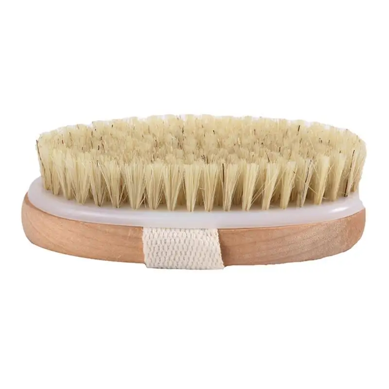 2 In 1 Dry Skin Body Brush Natural Bristle Dead Skin Remover Anti Cellulite Exfoliates Blood Circulation Health Massage Tools 5