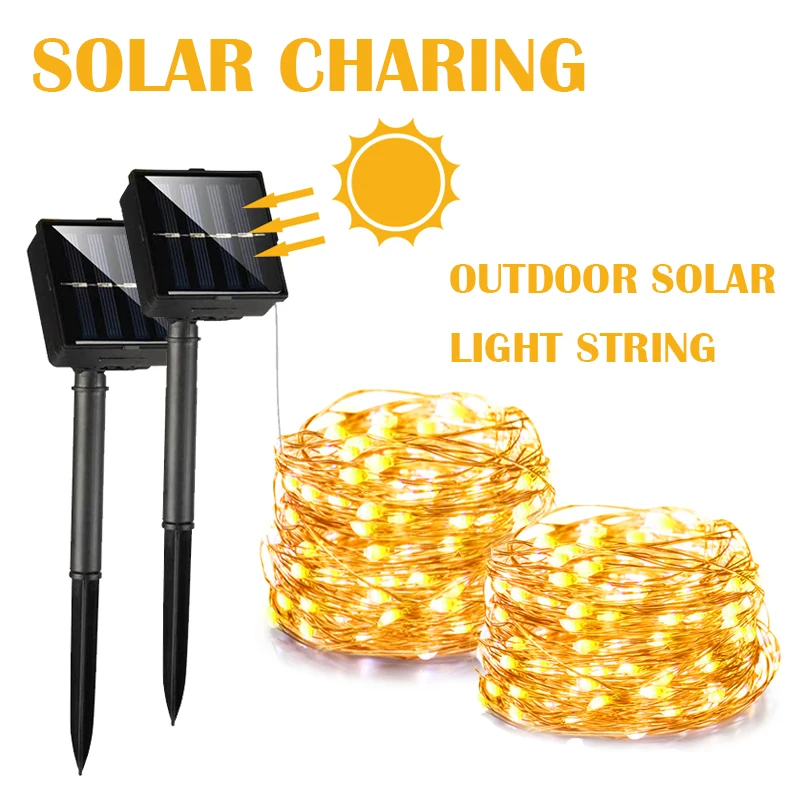 

Outdoor Solar String Fairy Lights 10M 20M 30M LED Solar Lamps 100/200/300leds Waterproof Christmas Decoration for Garden Street