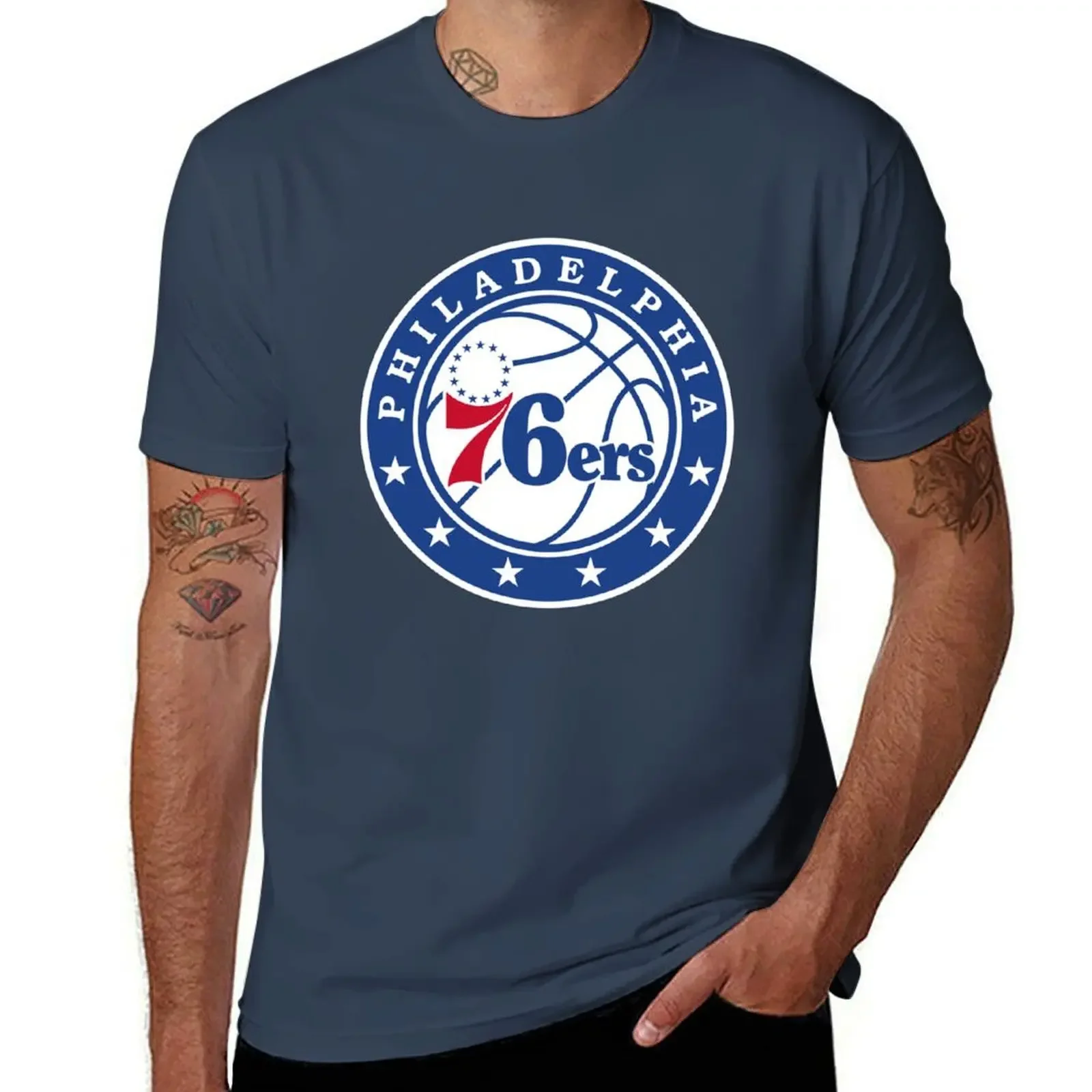 

76ers-City T-shirt kawaii clothes customs Men's cotton t-shirt