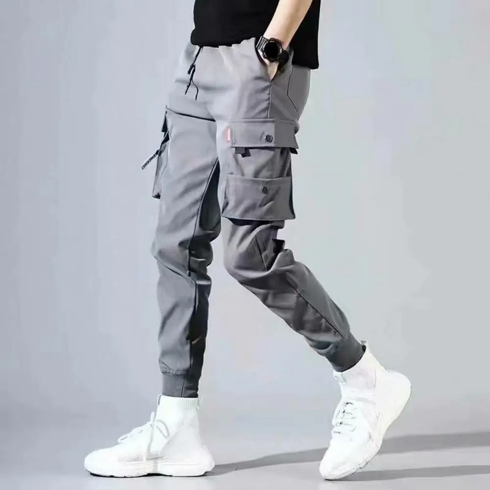 

Men Joggers Men's Cargo Pants with Multiple Pockets Drawstring Waist Breathable Fabric for Gym Training Jogging Comfortable