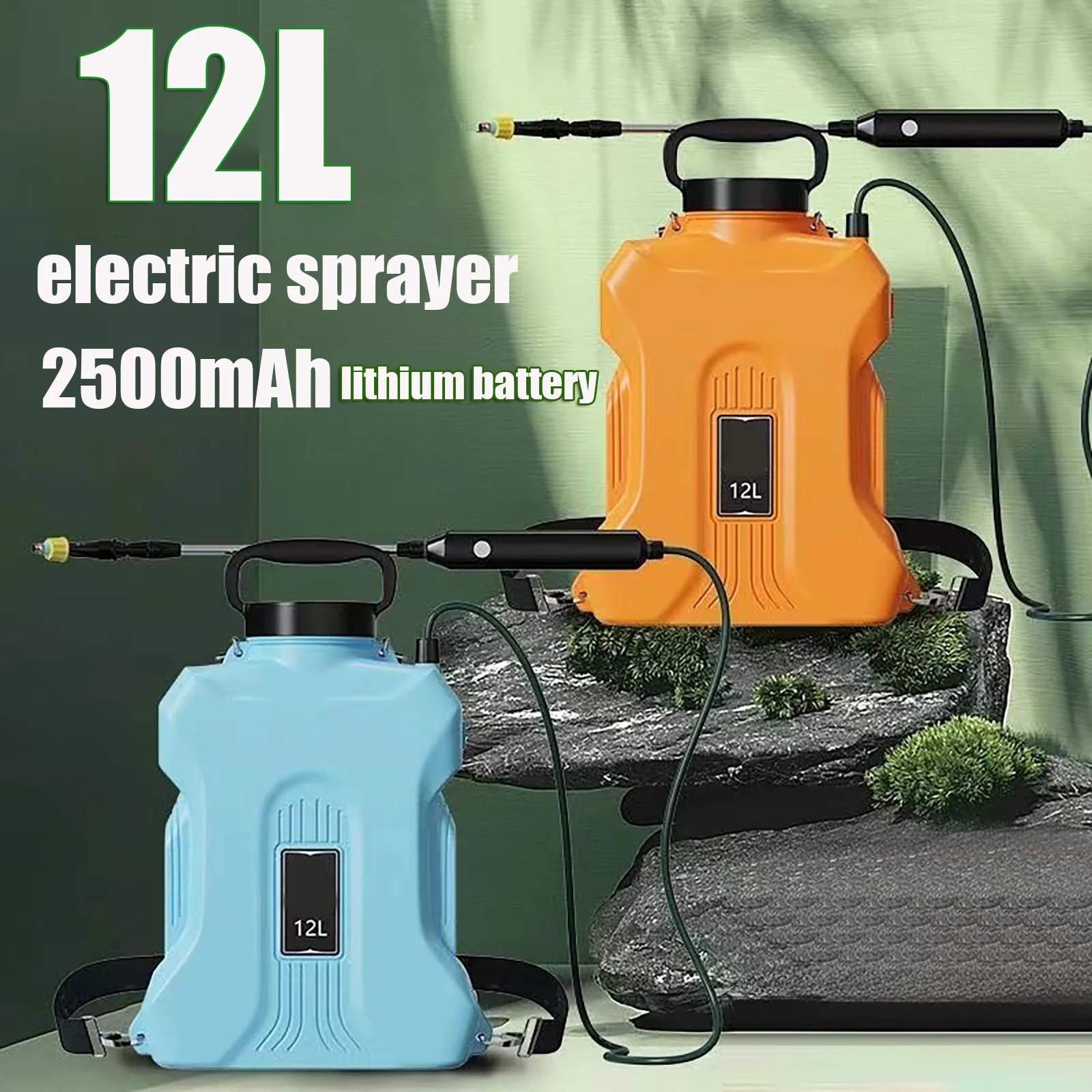 

12L Large Capacity Electric Water Sprayer Rechargeable Shouldered Sprinkler Agricultural Watering Can Atomizing Watering Bottle
