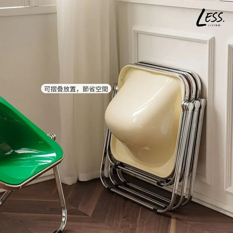 Korean minimalist creative style folding chair acrylic chair coffee shop restaurant living room leisure YX630TB