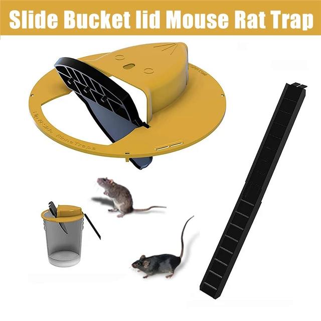 3 Pack Humane Mouse Trap | Mouse Trap Bucket for 5 Gallon Bucket | Humane  Mouse Traps Indoor for Home | Live Mouse Trap Bucket Flip Lid Auto Resets