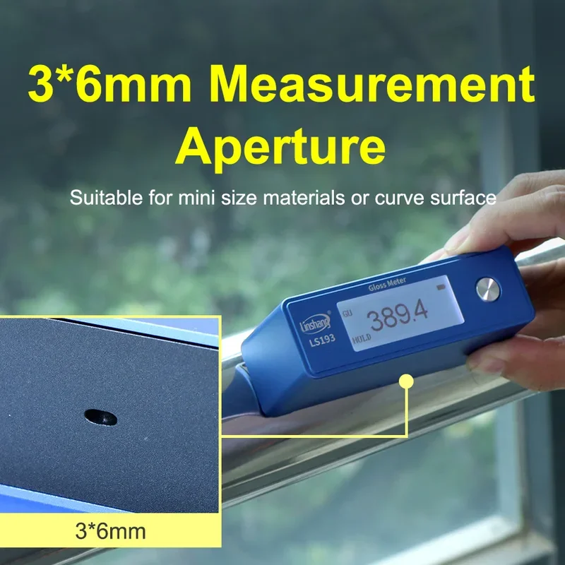 Glossmeter 60 Degree Marble Gloss Meter Single Angle Granite Polishing Gloss Tester Micro Aperture for Marble Quartz LS193