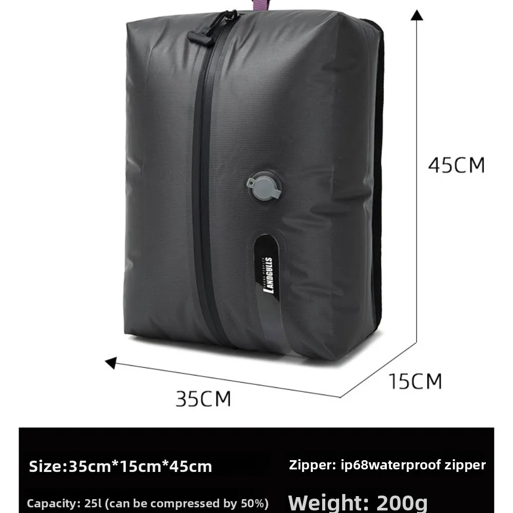 Outdoor waterproof air-free sealed bag travel clothing packing bag compression bag moisture-proof luggage portable storage