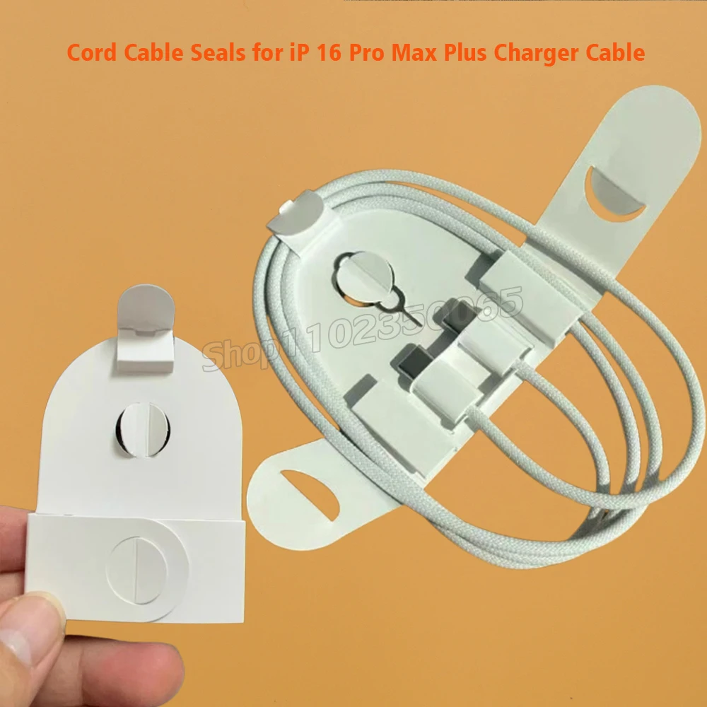100개 OEM 품질 와인딩 씰 (아이폰 15 Pro, Pro Max Plus, 타입 C 맥북 에어 프로용) 새 제품 USB 충전 케이블 포장지