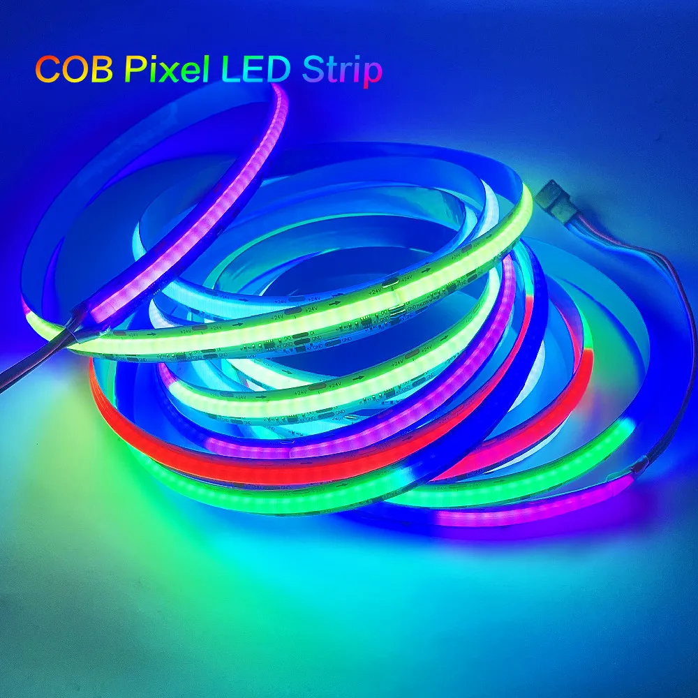 FCOB RGB IC LED Light Strip WS2811 Addressable 720 LEDs Dream Full Color  12mm 24V High Density Flexible FOB COB Led Lights RA90 - AliExpress