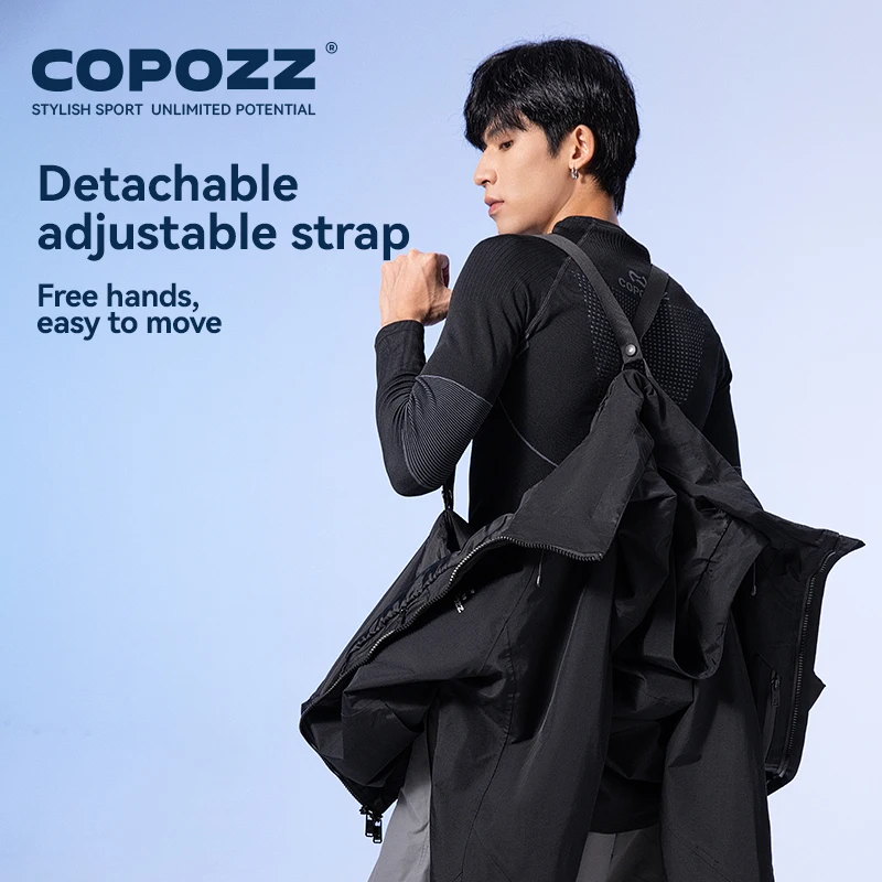 COPOZZ Thicken 3L Ski Jacket Men Women Windproof Waterproof Winter Ski Coat Ski Wear Solid Color Hooded Warm Snowboard Ski Suit 3