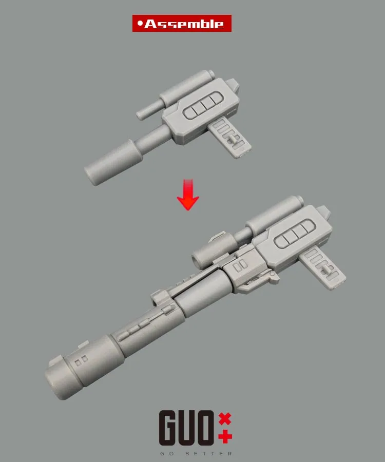3D DIY Gun Component Weapon Upgrade Kit For MS-TOYS Bruticus (G1 Repainting VER) Accessories