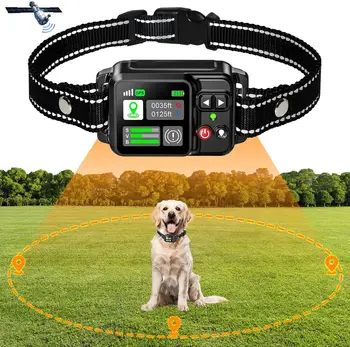 GPS Wireless Dog Fencing System - Electric dog fencing with GPS Electric Satellite Technology, Pet Fencing System Range 15 ~ 200 1