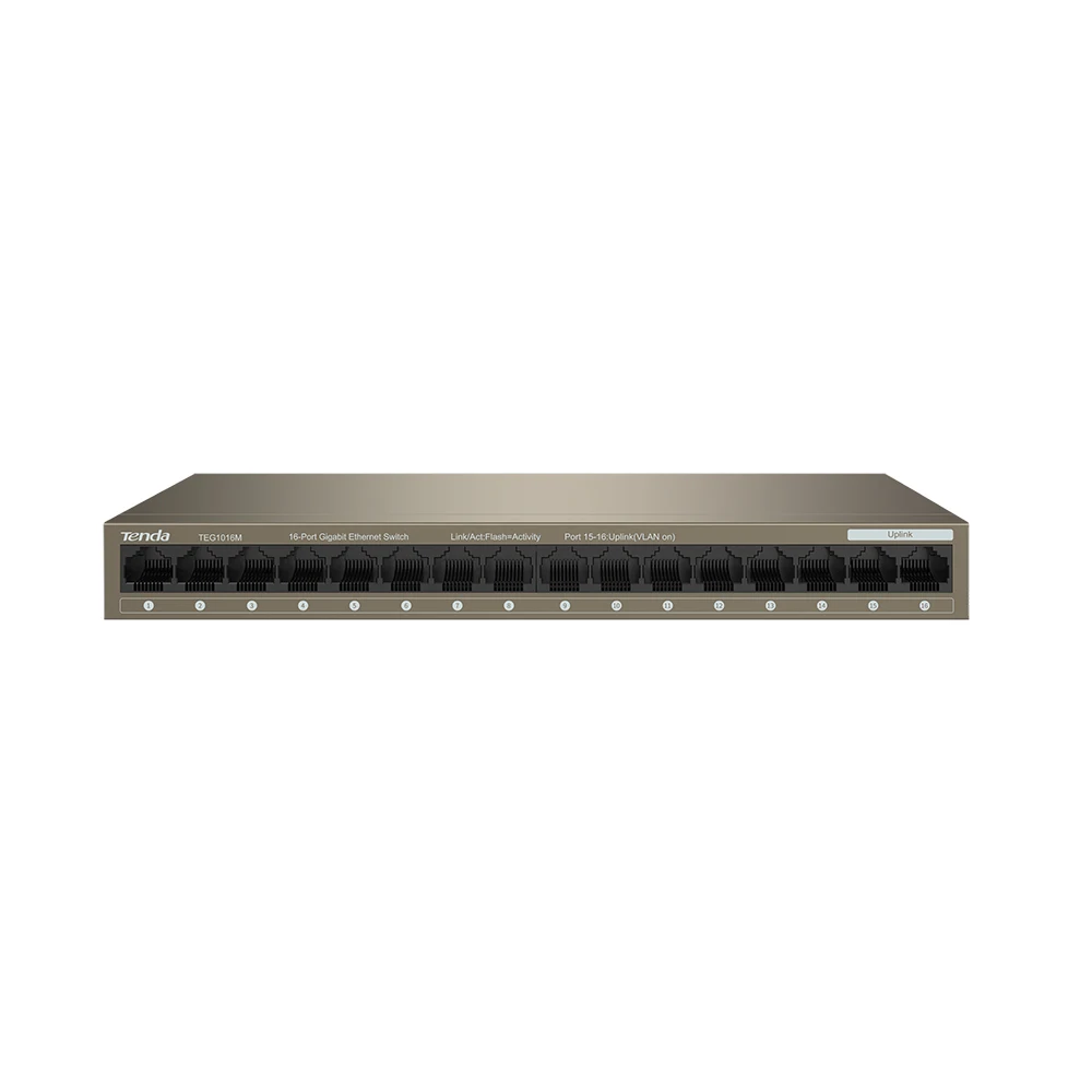 Tenda Switch Teg1016m 16port Switch Gigabit Desktop Metal