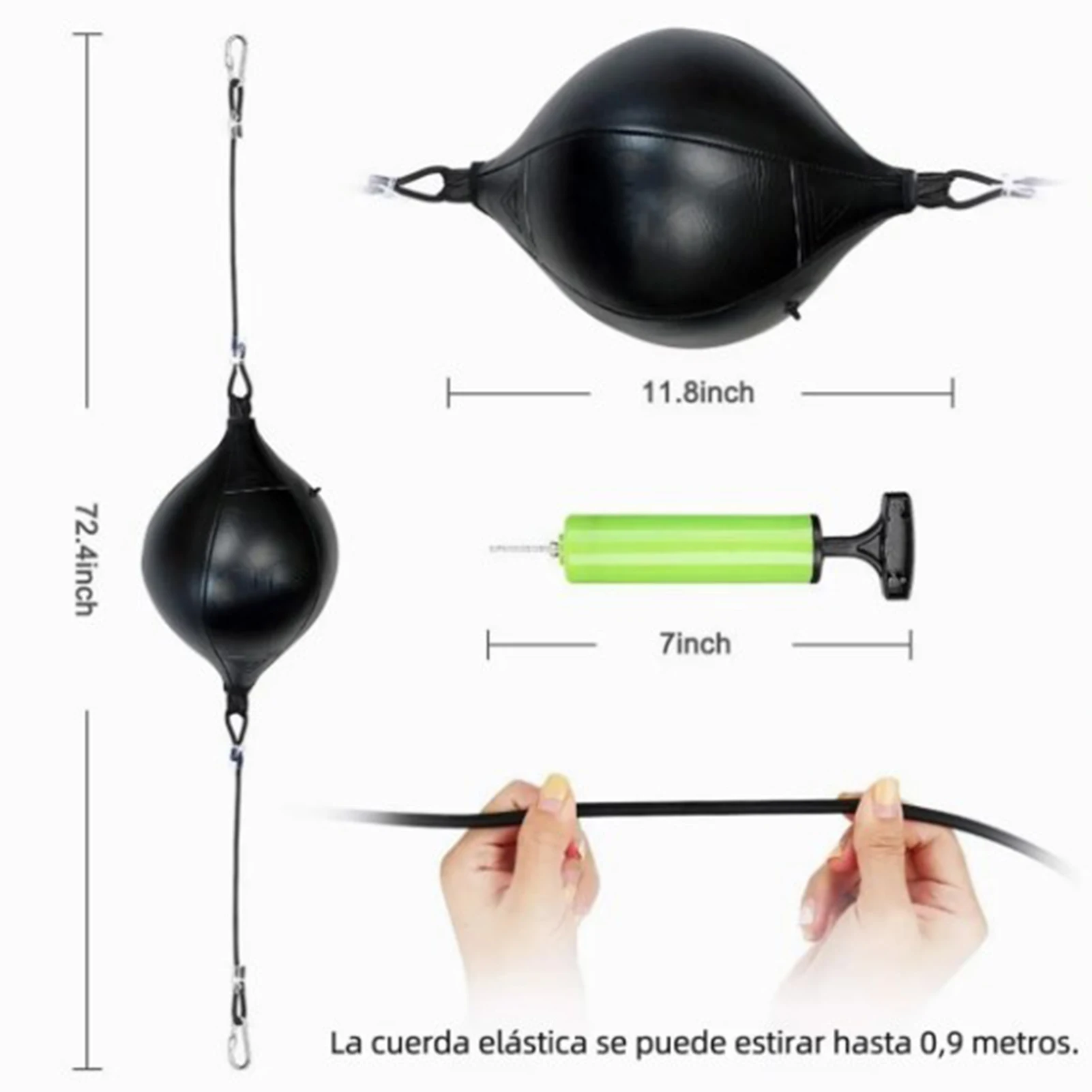 Double End Punching Bag PU Leather Musculation Training Sandbag Muay Thai Punch Boxing Ball Gym Fitness Sports Equipment