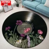 Music VINYL RECORD Custom Name Circle Round Rug 3D Area Rug Non-slip Mat Floor Dining Room Living Room Soft Bedroom Carpet -1 2