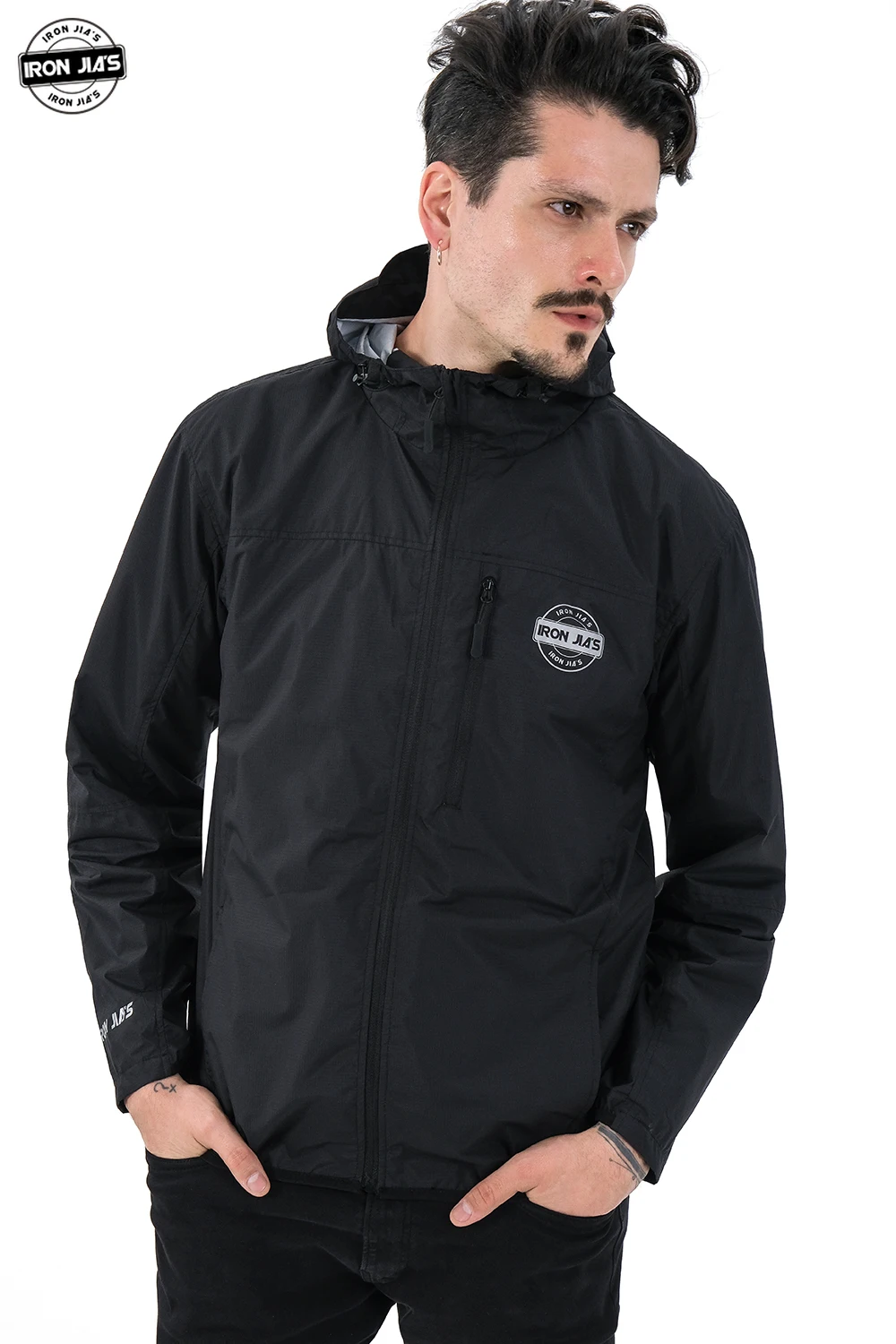 

IRON JIA'S Motorcycle Jacket Thin Textile Riding Motorbike Protective Gear Coat Waterproof Motocross Coat With Reflective Strip