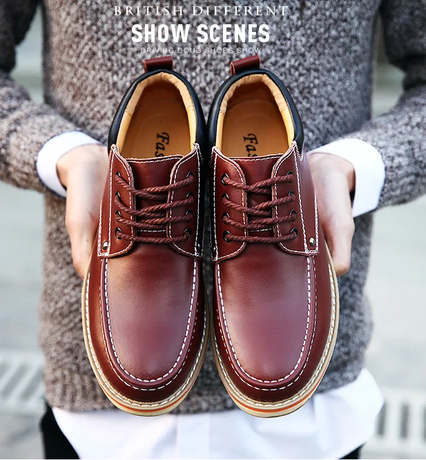 Taglie da uomo 37-44, primavera, piccola pelletteria con altezza interna di 6 cm, scarpe casual da uomo inglesi, scarpe basse_voghion.com