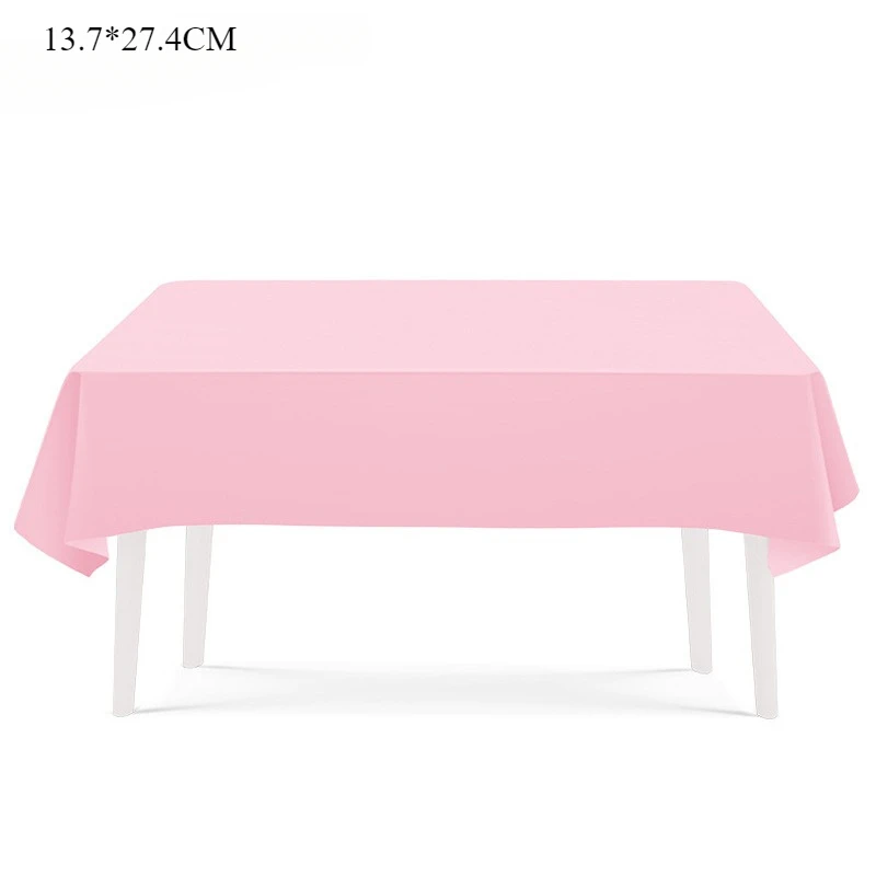 Party Decorations Solid Color Party Set Disposable Tableware Paper Cup Napkin Plate Tablecloth Knife Fork Spoon For Kids