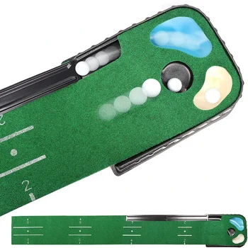 PGM Indoor Golf Putting Mat with Ball Return 1