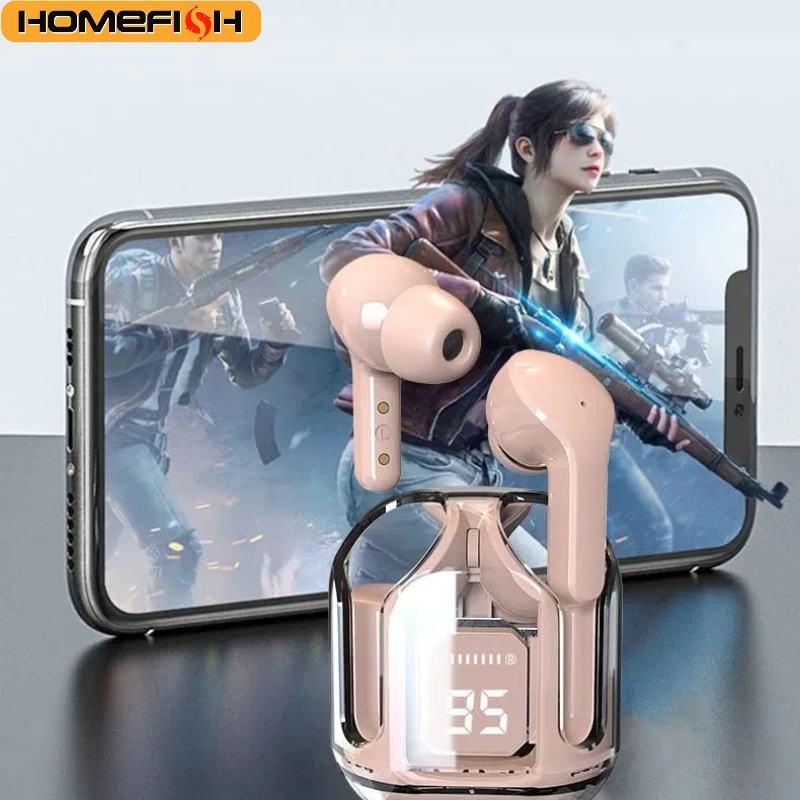 HOMEFISH T2 Wireless BT Earphone Transparency HIFI Headphones for Xiaomi