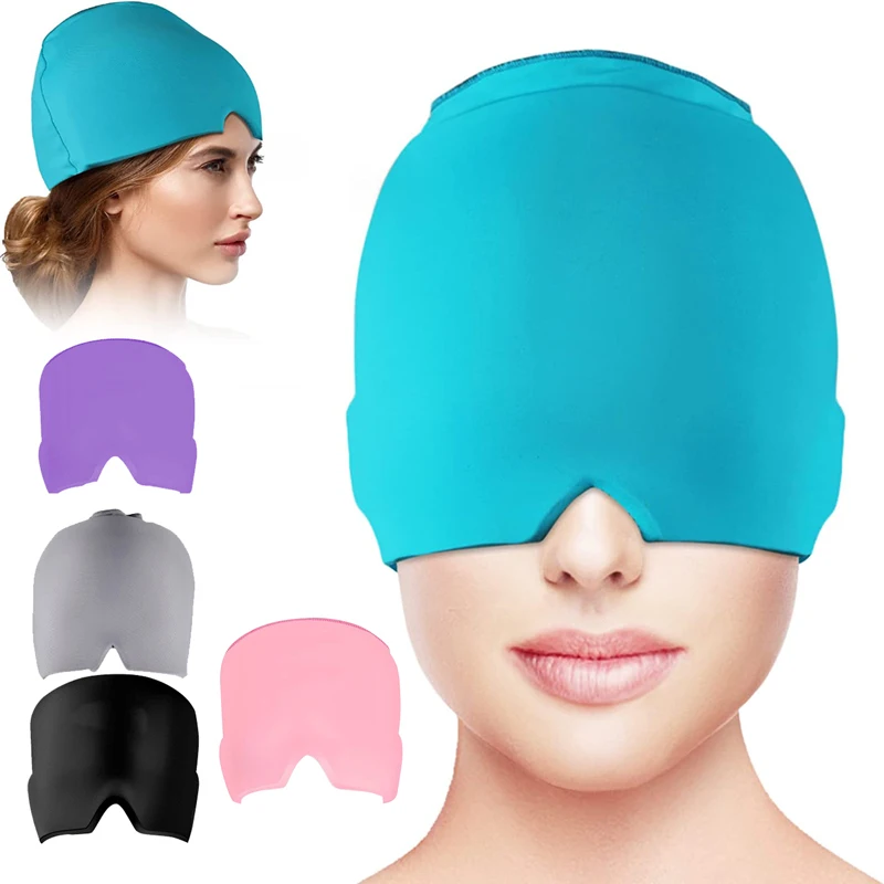 Hat Cold Compress Therapy Cap Ice Head Wrap Pack Mask For Tension Sinus