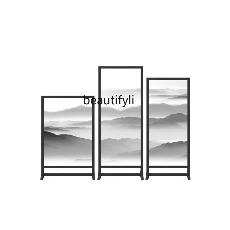 

Log Semi-Transparent Decoration Bedroom Covering Home Partition Living Room Screen Mobile Entrance Office Accordion Partition