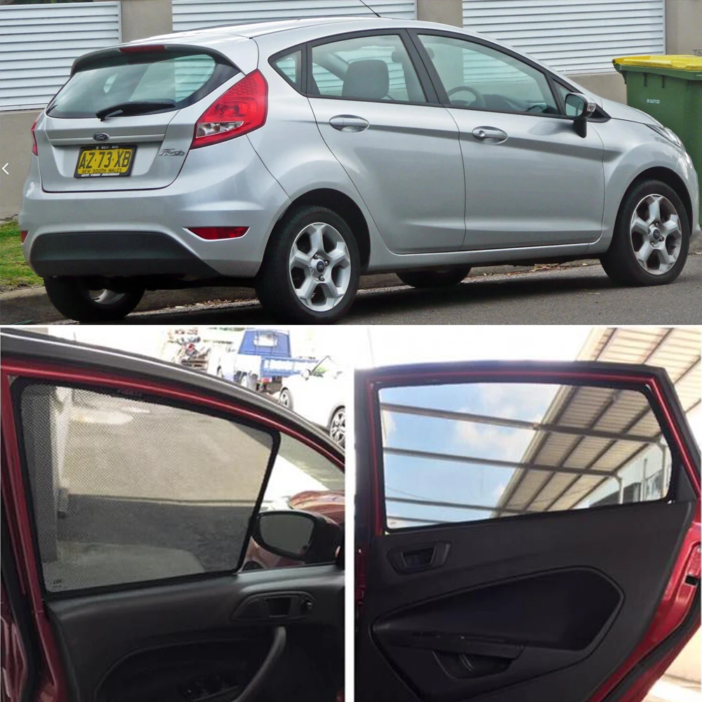XCBYT Parasole Auto Parabrezza Interno Compatibile con Ford Fiesta 2017-2024, Rinforzato Parasole Auto, Pieghevole per Parabrezza, Riflettente e