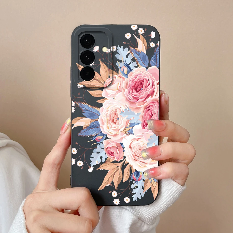 Leisure Flowers Soft Silicone Phone Cover - Full Protection Anti-Drop Housing
