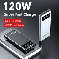 VIVO 500000 мАч Power Bank 120 Вт Высокая емкость Сверхбыстрая зарядка аккумулятора с цифровым дисплеем Powerbank для iPhone Huawei Samsung — изображение 3